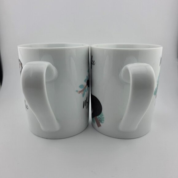 10 Strawberry Street Mr & Mrs Sloffee Couple White Tea Coffee Mug - Set of 2 - Picture 2 of 8